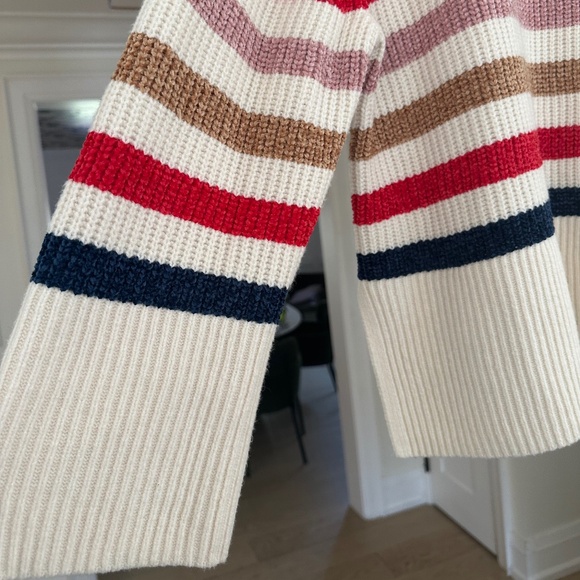 GAP Multicolour Split Hem Cotton Chenille Stripe Sweater - Size XL - Picture 4 of 12